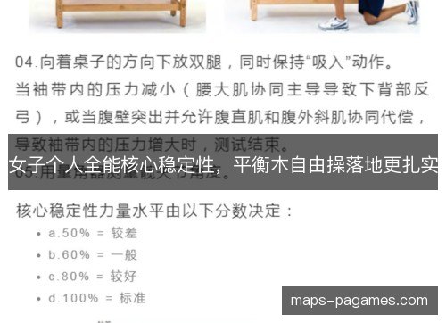 女子个人全能核心稳定性，平衡木自由操落地更扎实